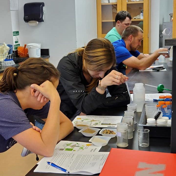 Students working in lab 