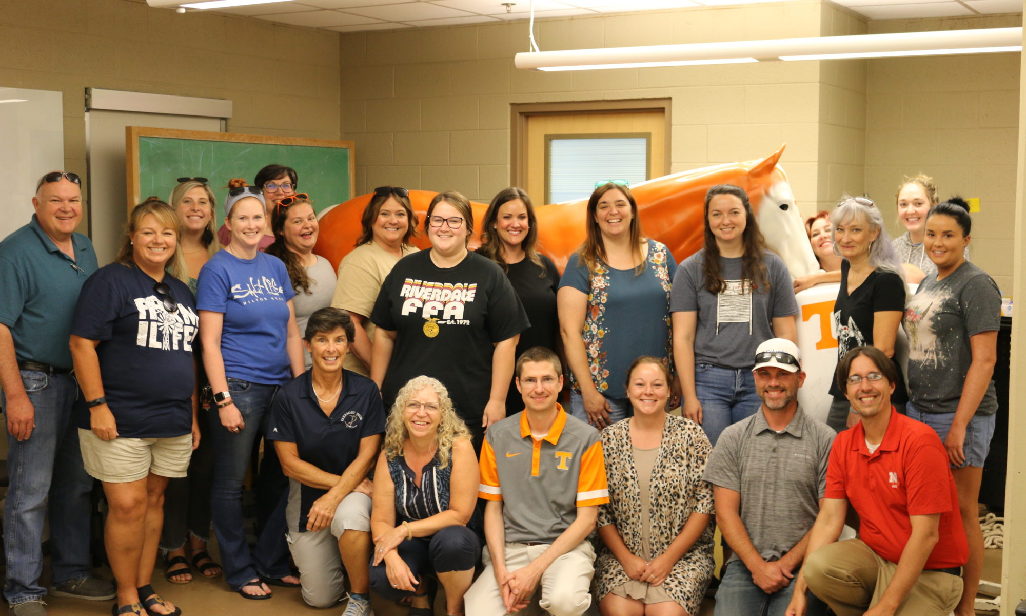 A group of science and agriculture teachers participating in the academy.