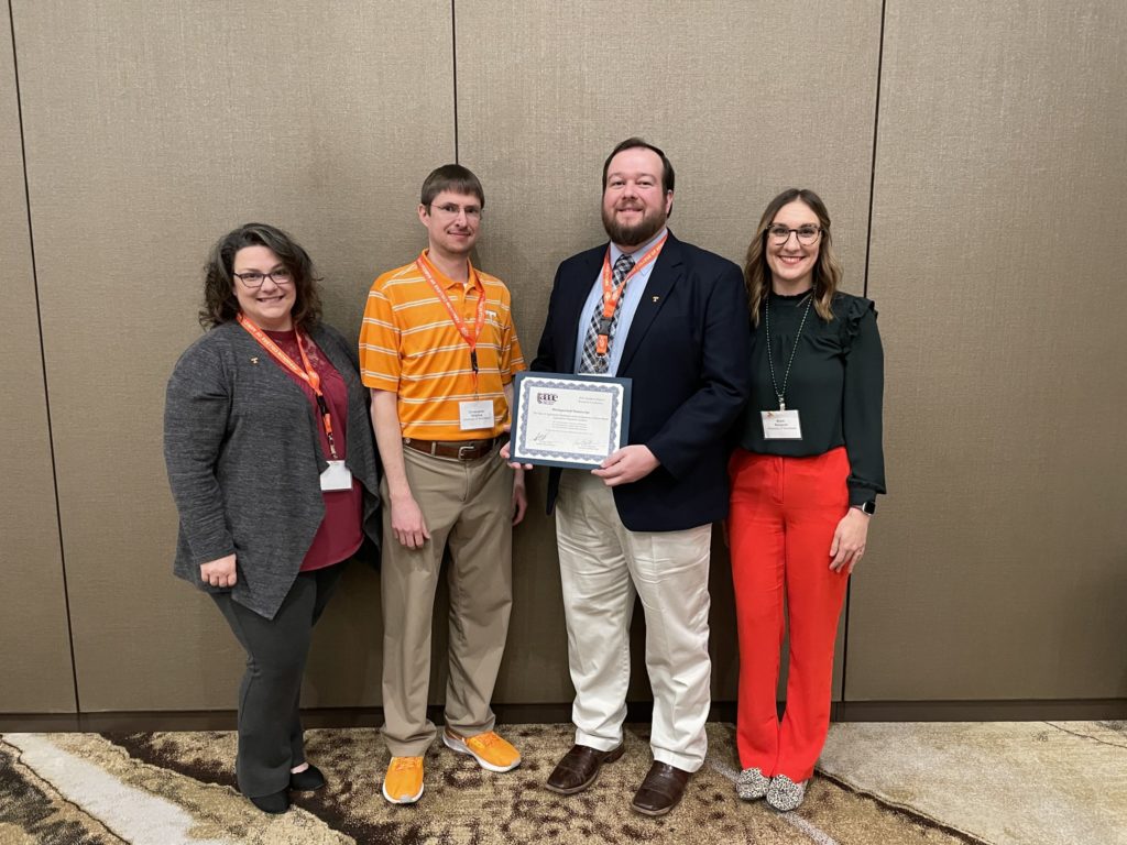 Dr. Jennifer Richards, Dr. Christopher Stripling, Dr. Tyler Granberry, and Dr. Shelli Rampold attend the SRAAE Conference